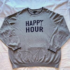 Studio Park x Alberti Popaj "Happy Hour" Men's Intarsia Sweater, Size 3X